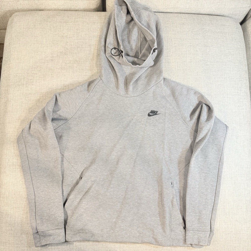 Nike Women's XL Gray Pullover Hoodie Funnel Neck Sweatshirt Athleisure
